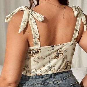 Floral tie top